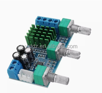 TOPCUS XH-M567 DC 12V 24V 80W x 2 Carte de préamplificateur numérique à double canal TPA3116D2 avec réglage des aigus et des basses