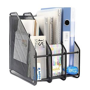 Desktop Organizer Metal Mesh <b>File</b> Wire 3-tiers Magazine Holder A4 <b>Paper</b> Metal <b>File</b> Holder - Product Image 3