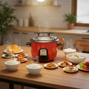 Top Sales Commercial Large-Capacity 1300W -3500W Drum-Dhaped Rice Cooker With Aluminum Inner Pot for Kitchen Appliance High - Product Image 3