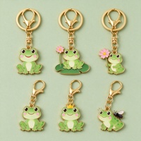 Porte-clés en métal émaillé personnalisé haute brillance, porte-clés en métal avec logo personnalisé pour les marchandises d'anime et de dessins animés, vente en gros
