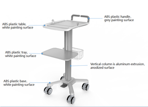 Hot Sale Medische Kar Industrieel Ontwerp Eenvoudig Te Duwen Noodtrolley Met Lichte Metalen Apparatuur Voor Ziekenhuizen - Product Image 2