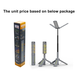 Nouvelle lampe de travail portable triple pour camping, pêche, lumière chaude, intensité réglable, rechargeable - Product Image 6