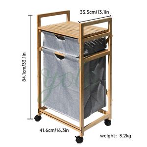 Creative Bamboo Laundry Hamper Folding Dirty Clothes Collect <b>Baskets</b> Organizer <b>Large</b> Commercial Unique for Living Room - Product Image 6