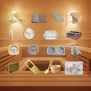 <span class=keywords><strong>Prix</strong></span> de gros : Seau de sauna moderne avec thermohygromètre, minuteur à sable, doublure en plastique et pelle à eau pour salle de sauna - Product Image 2