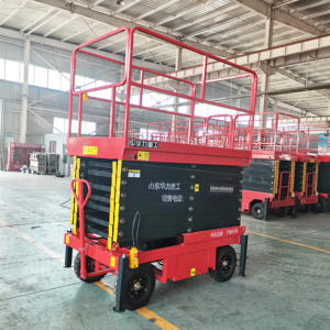 उच्च प्रदर्शन तौबल चार पहिया मोबाइल कैंची लिफ्ट 10 मीटर उठाने हवाई कार्य मंच - Product Image 1