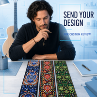 Sangle de guitare personnalisée en jacquard ethnique |   Ruban tissé à haute densité pour les marques de musique