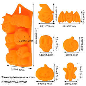 Nuevos productos, éxito en ventas internacionales, set de moldes para chocolate con forma de calabaza de Halloween, calavera, sombrero de mago, murciélago y pastel - Product Image 6