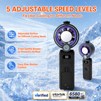 Ventilateur de refroidissement par brumisation CF-01 à 5 vitesses, alimenté par batterie, portable autour du cou, facile à transporter pour usage domestique et extérieur – Meilleure vente