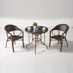 Goedkope PE Rattan Eetset, Rattan Stoelen en Tafel, Restaurant Eetset - Product Image 1
