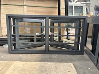 Fenêtre de sécurité antivol en aluminium à rupture thermique avec fenêtre moustiquaire en acier inoxydable et barre anti-effraction