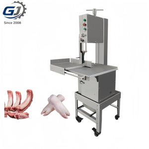 Nueva sierra eléctrica semiautomática para cortar huesos, 220V, de acero inoxidable, móvil, para uso agrícola y procesamiento de carne congelada. - Product Image 2