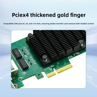 Tarjeta de Red Ethernet Gigabit Interna de Doble Puerto Eip EFT-125 I350AM2 PCIe X4 10/100/1000Mbps para Servidor de Control Industrial