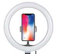 Perrmasi-anneau lumineux de Studio Led 10 ", intensité variable, lampe de remplissage, éclairage annulaire avec trépied, lampe pour Selfie, cosmétique, photographie