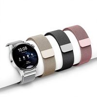 Compatible avec Garmin pour OPPO GT6/Watch5/S4/Bracelet de montre magnétique en acier inoxydable Milanese pour bande de 18-22 mm