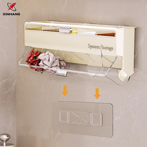 Xinhang gắn tường nhà bếp gia vị lưu trữ hộp tiết kiệm không gian nhựa hiển thị tổ chức nặng-Đo Nhựa ngăn kệ - Product Image 4