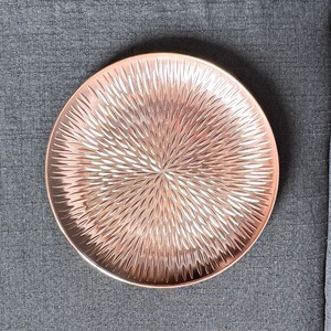 11/13 "4 couleurs rond en plastique galvanisé motif plaque fruits <span class=keywords><strong>plat</strong></span> bol plateau décoratif chargeur assiettes pour la décoration de mariage - Product Image 6