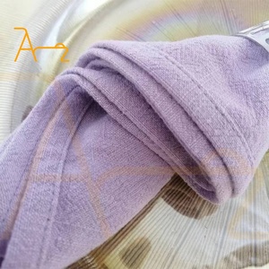 Hôtel <span class=keywords><strong>de</strong></span> luxe restaurant dîner <span class=keywords><strong>serviette</strong></span> en lin violet <span class=keywords><strong>coton</strong></span> nappe mariage serviettes personnalisées avec logo - Product Image 2