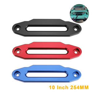 Guía de cuerda para cabrestante de aleación de aluminio de 10 pulgadas (254 mm) para vehículos todoterreno, rojo, negro, azul - Product Image 4