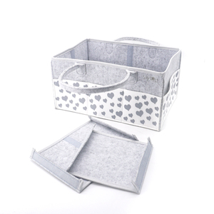 Logo personalizzato 2025 durevole Multi-funzione di grande capacità in <span class=keywords><strong>morbido</strong></span> <span class=keywords><strong>feltro</strong></span> di lana tessuto bambino pannolino di stoccaggio mummia Tote di moda signora - Product Image 6