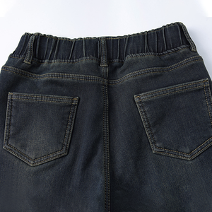 Pantalones vaqueros térmicos Sherpa Fleece Flare para <span class=keywords><strong>mujer</strong></span>, pantalones vaqueros cálidos <span class=keywords><strong>de</strong></span> invierno con cintura alta y forro polar negro - Product Image 5