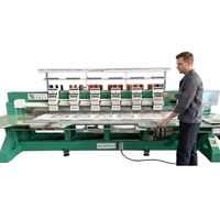 Máquina de Bordar Computarizada de 15 Cabezas y 15 Agujas, Equipo de Bordado Industrial Multicabezal para Fábrica Textil