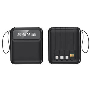 Batterie de charge portable avec câble intégré, certifiée 3C, capacité ultra-grande 20000mAh, power bank mobile, logo personnalisé - Product Image 5