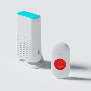 Timbre inalámbrico con control remoto inteligente, funciona con pilas, plástico ABS, con alerta vibratoria intermitente para uso doméstico - Product Image 2