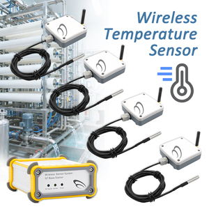 Smart 4 Sets Industrial <b>Wireless</b> Temperature Sensor System for Indoor Pool Bathroom Greenhouse with Probes - Product Image 2