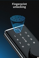 TT Lock Smart Home Cerradura de huella dactilar Cerradura Inteligente WIFI Biométrico Deadbolt Cerradura de puerta Contraseña/Tarjeta IC/APP/Desbloqueo de llave