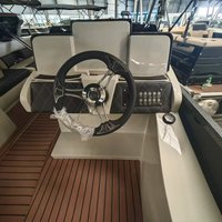 Mini Yacht Flottant de Luxe en Aluminium 3-6m, Petit Bateau Ponton avec Moteur Hors-Bord, Remorque Optionnelle pour Pêche Sportive à Vendre