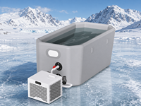 Baignoire pliable et gonflable pour bain froid avec mini-refroidisseur d'eau et filtre, baignoire à glace portable pour la récupération musculaire