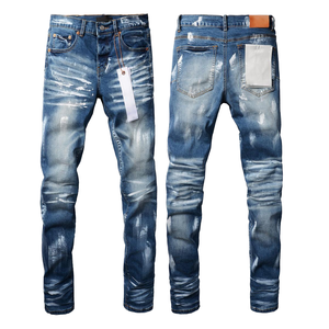 Pantalones vaqueros de cintura media de talla grande para hombre, estilo Vintage, pierna recta, luz/oscuro/lavado claro, mezclilla de colores bordada, Holey High Winter 3D - Product Image 2