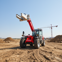 18m Geländegängiger Teleskoplader 4x4 Radantrieb Teleskoparm-Handler 4000KG Tragfähigkeit Cummins-Motor Hochwertige Konstruktion