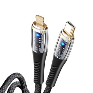 Trong Suốt Kỹ Thuật Số Gió 100W Pd Với Ánh Sáng Cáp Dữ Liệu Nylon Cáp Dữ Liệu Nhanh Chóng Sạc Điện Thoại Di Động - Product Image 5