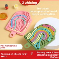 Jouet sensoriel anti-stress en silicone en forme de bâtonnet de crème glacée pour l'anxiété, la relaxation et le développement de la motricité fine Montessori