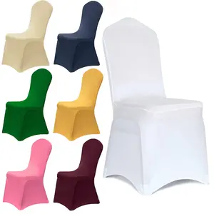 Universal spandex stretch banquet chair slipcover white wedding chair cover