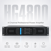 Amplificateur professionnel de classe H 800W 4 canaux 4/8 ohms 2U pour montage en rack, amplificateur de puissance audio pour système de sonorisation de scène