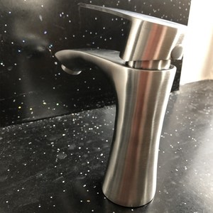 Single Handle 304 Stainless Steel Basin Faucet Modern <b>Deck</b> Mounted Ceramic Valve Core Single Hole - Product Image 1