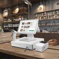 OEM 15 15.6 pouces simple double écran tactile Caisse enregistreuse Pos Machine Epos Caissier Terminal Tout-en-Un Systèmes Pos pour la vente au détail