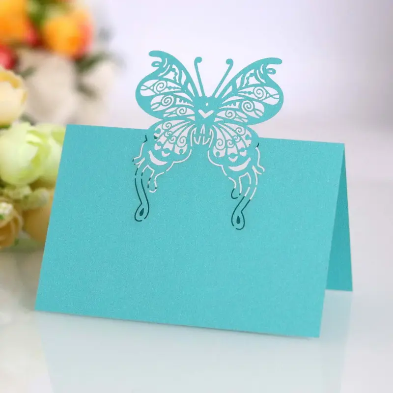 Butterfly Laser Cut Wedding Seat Card Party Favors Bridal Table Name Card Decoration