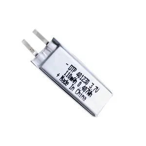 Ce/MSDS 목록 충전식 3.7V 배터리 DTP401230 110mAh Lipo 배터리