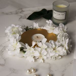 Mini Portacandele Nordico in Ferro Dorato, <span class=keywords><strong>Vassoio</strong></span> Geometrico Creativo e Semplice, Romantico Portacandele da Tavolo - Product Image 5