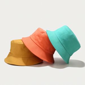 Wholesale 13 New Solid Color Fold Reversible Unisex Blank Cotton Bucket <b>Hat</b> <b>for</b> Women Men Spring Summer Outdoor Sun Protection - Product Image 1