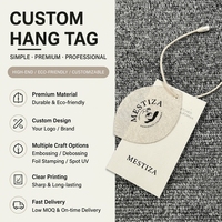 Étiquettes suspendues personnalisées écologiques et imperméables pour chaussettes, chaussures, vêtements de luxe, en papier, avec logo personnalisé, code-barres et gaufrage à chaud
