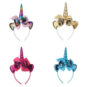 HB209 Gros Mode <span class=keywords><strong>Licorne</strong></span> Corne Bandeau pour Enfant Filles <span class=keywords><strong>Adulte</strong></span> <span class=keywords><strong>Licorne</strong></span> Fête D'anniversaire - Product Image 2