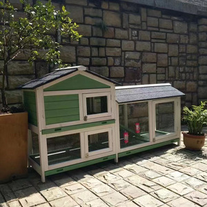 <span class=keywords><strong>Cage</strong></span> durable de huche pour animaux de compagnie en bois spacieuse de qualité supérieure avec fermeture à bouton pour poulets lapins pigeons pour une utilisation dans le jardin d'arrière-cour - Product Image 3