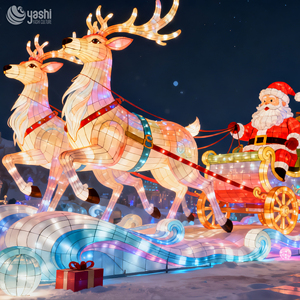 Solución de Iluminación Integral: Trineo de Renos Navideños Inmersivos, Farol Festivo para Paisajes de Parques y <span class=keywords><strong>Destinos</strong></span> - Product Image 1