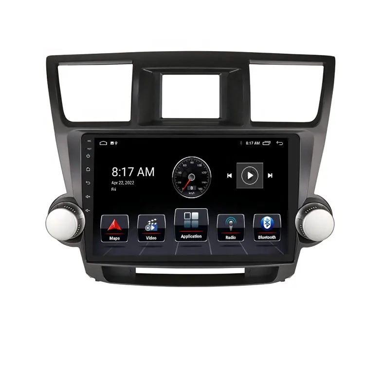 Android 10 pouces écran tactile voiture audio navigation vidéo stéréo voiture lecteur dvd pour Toyota Highlander 2 3 XU50 2008 2009 2010 2011