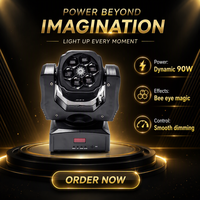Lampu Panggung Mini 6-Head Bee Eye Moving Head DMX512 Laser Hijau Pencahayaan Disko