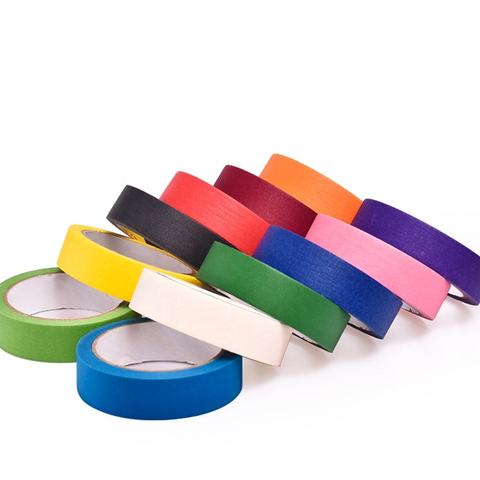 Crepe Paper Acrylic Waterproof UV Resistance High Adhesive Masking Tape for Car Automotive Colored Paint Decoration